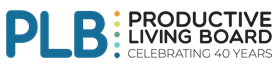 PLB - Productive Living Board logo - celebrating 40 years