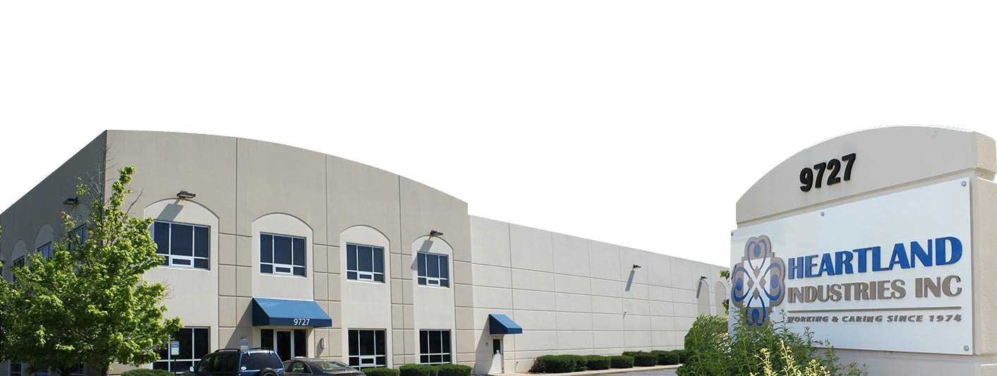 Heartland Industries Inc sign and front of building